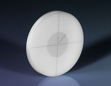 27mm Diameter, White Ivory Glass Concentric Circles Reticle Target, #58-771